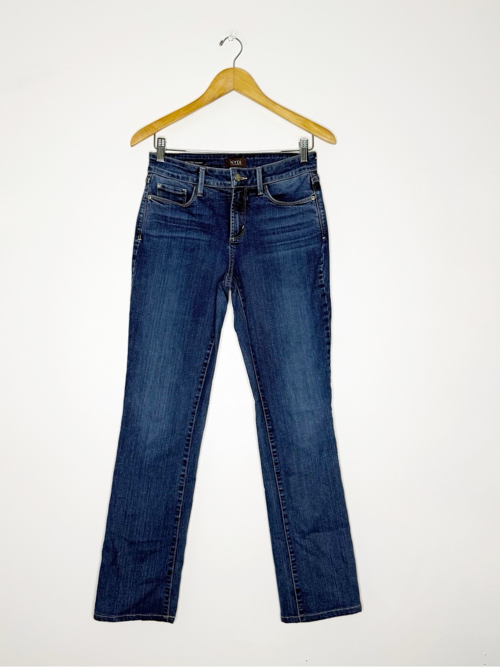 NYDJ Marilyn Straight Jeans Women’s Size 4 Medium Wash Stretch Denim